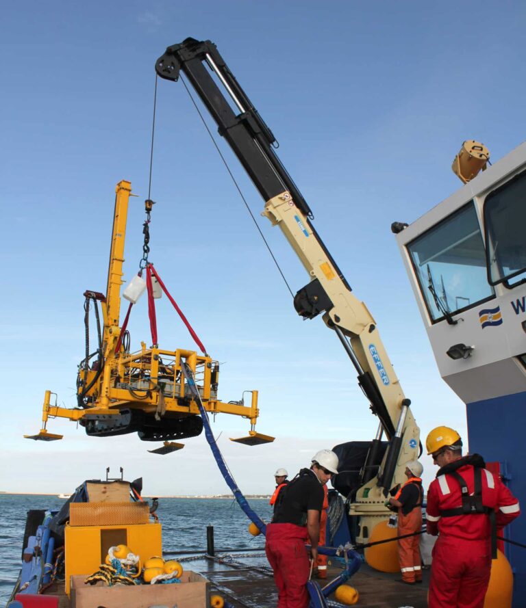 Screw Anchor Deployment construction site