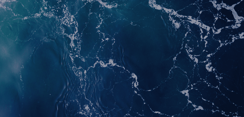Water surface of a blue ocean
